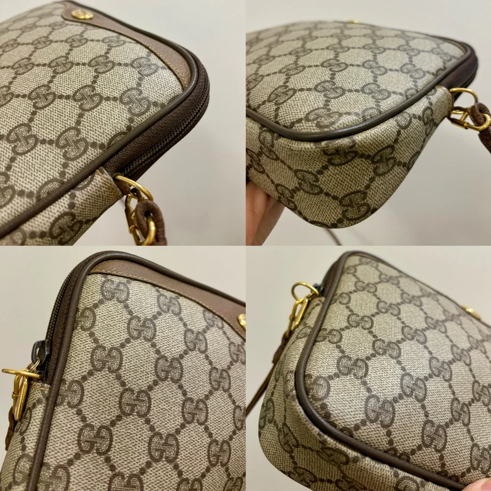 GUCCI monogram interlocking Auth VTG Clutch Crossbody Shoulder Bag💫 - Picture 13 of 17